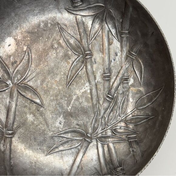 Vintage Everlast Bali Bamboo Forged Aluminum Trinket Bowl - Picture 3 of 8